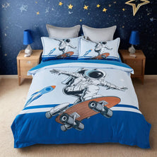 Astronaut Kids Quilt Cover Set - King Single Size