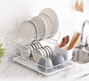 2 Tier Dish Drainer with Cutlery Holder White