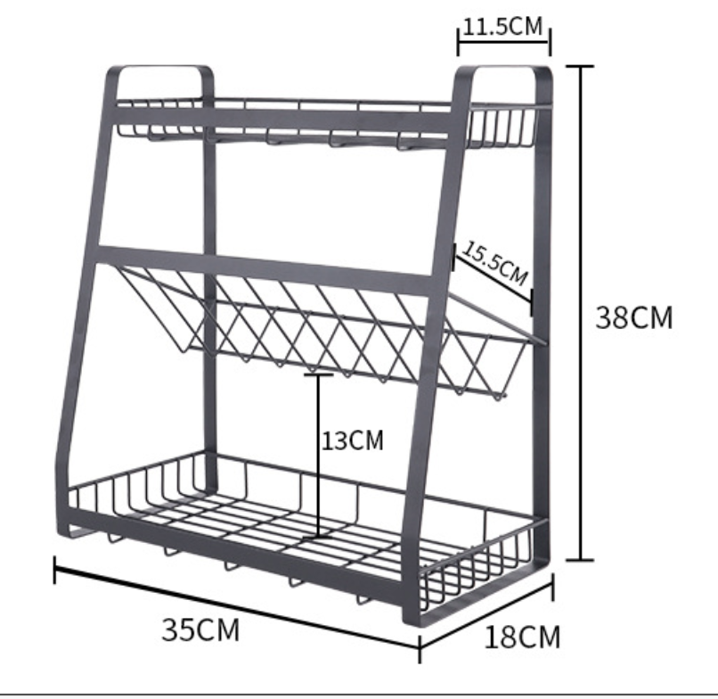 3 Tier Herb & Spice Storage Rack Stand