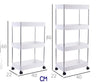 Space Saver Rolling Storage Trolley Cart 4 tier