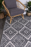 Amritsar Glenfalls Anthracite Tribal Rug 160X230