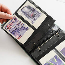 LIFEBEA 100 Pockets Mini Photo Album - Picture Case for Fujifilm Instax Film 7 8 9 11 12 25 40 50 70 90 Instant Camera & Name Card - Khaki