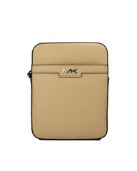 Michael Kors Women's Cooper Medium Camel Crossgrain Leather Flight Crossbody Bag - One Size