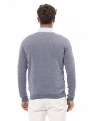 Alpha Studio Men's Light Blue Viscose Sweater - 56 IT