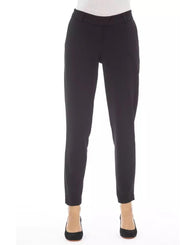 Alpha Studio Women's Black Polyester Jeans & Pant - W40 US