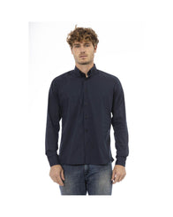 Baldinini Trend Men's Blue Cotton Shirt - 44 IT