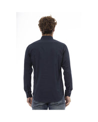 Baldinini Trend Men's Blue Cotton Shirt - 44 IT