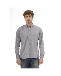 Baldinini Trend Men's Gray Cotton Shirt - 2XL