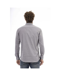 Baldinini Trend Men's Gray Cotton Shirt - 2XL