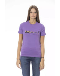 Baldinini Trend Women's Purple Cotton Tops & T-Shirt - S