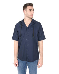Hugo Boss Men's Cotton Blend Navy Shirt in Navy blue - 3XL