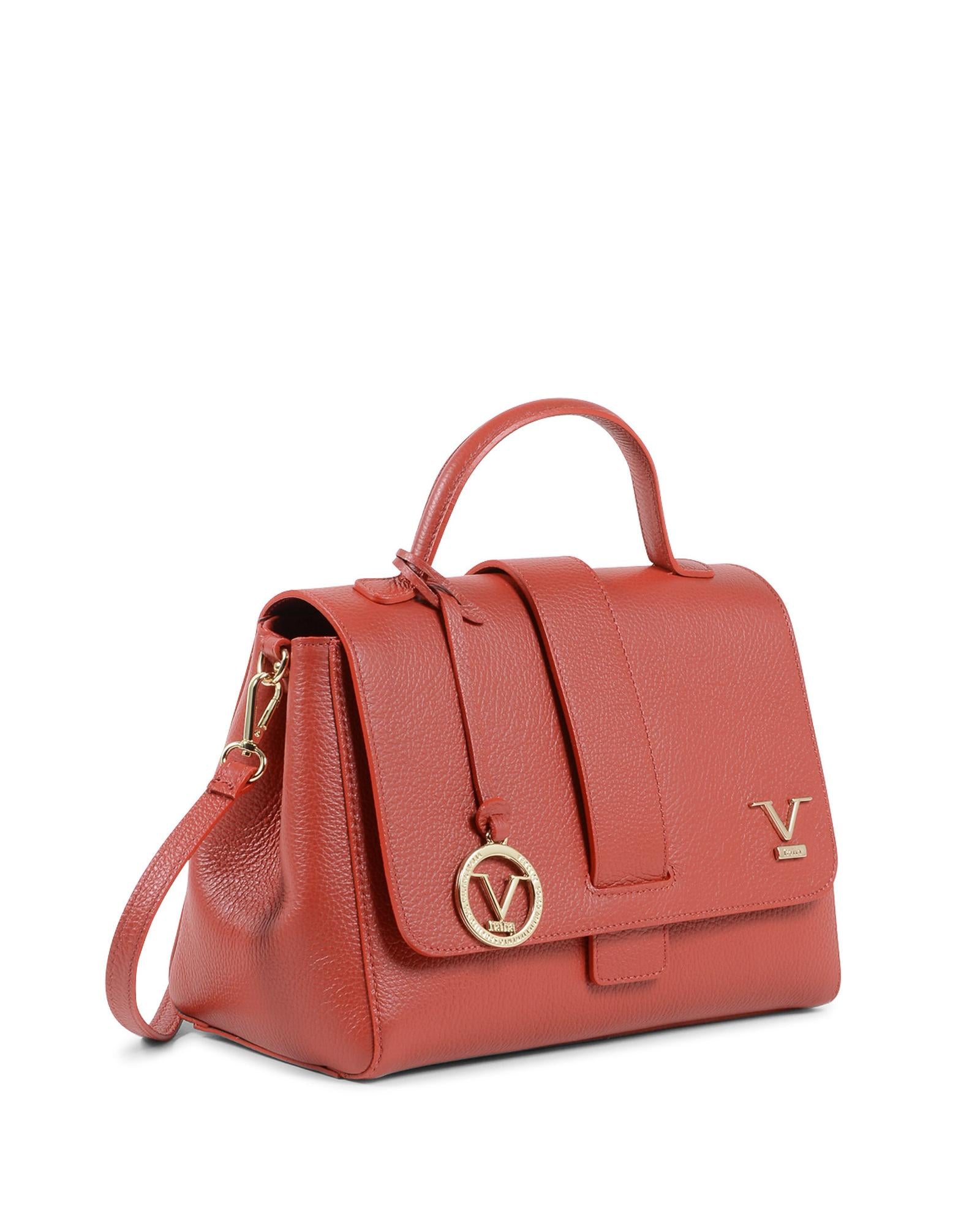 Leather Handbag by V Italia - One Size