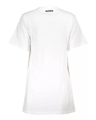 Cavalli Class Women's White Cotton Dress - L