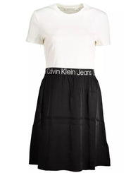 Calvin Klein Women's White Polyester Dress - L
