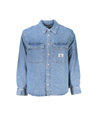 Calvin Klein Men's Light Blue Cotton Shirt - 2XL