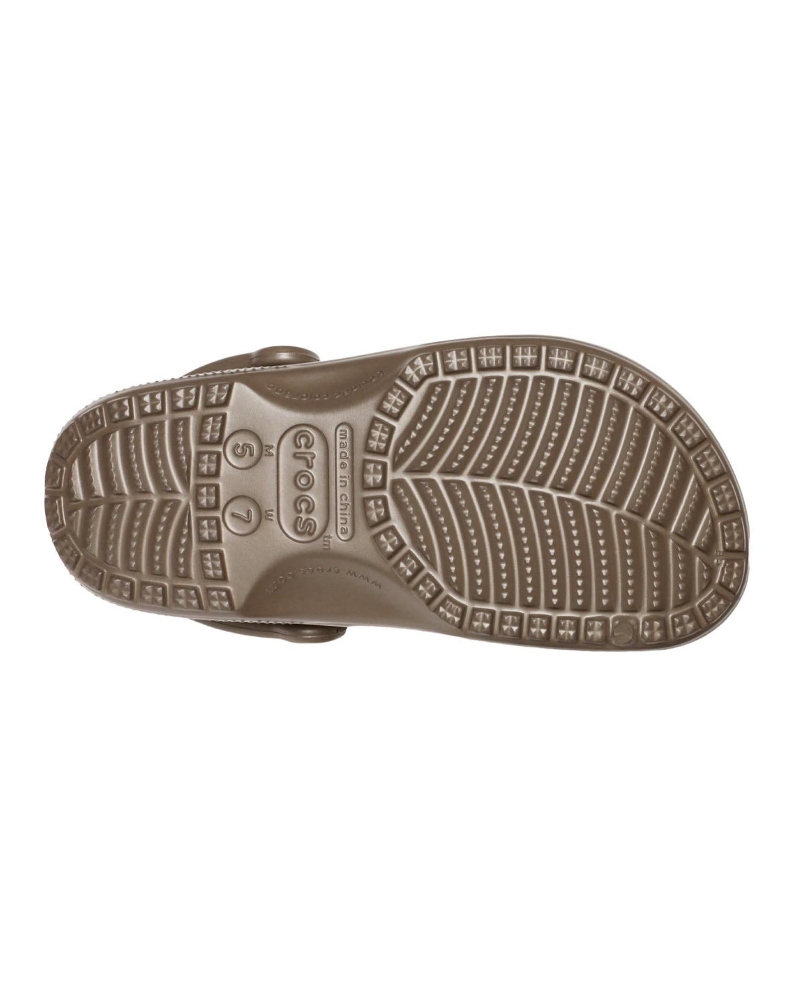 Crocs Lightweight Slip-On Clogs with Customizable Charm Options in Chocolate - 10 US