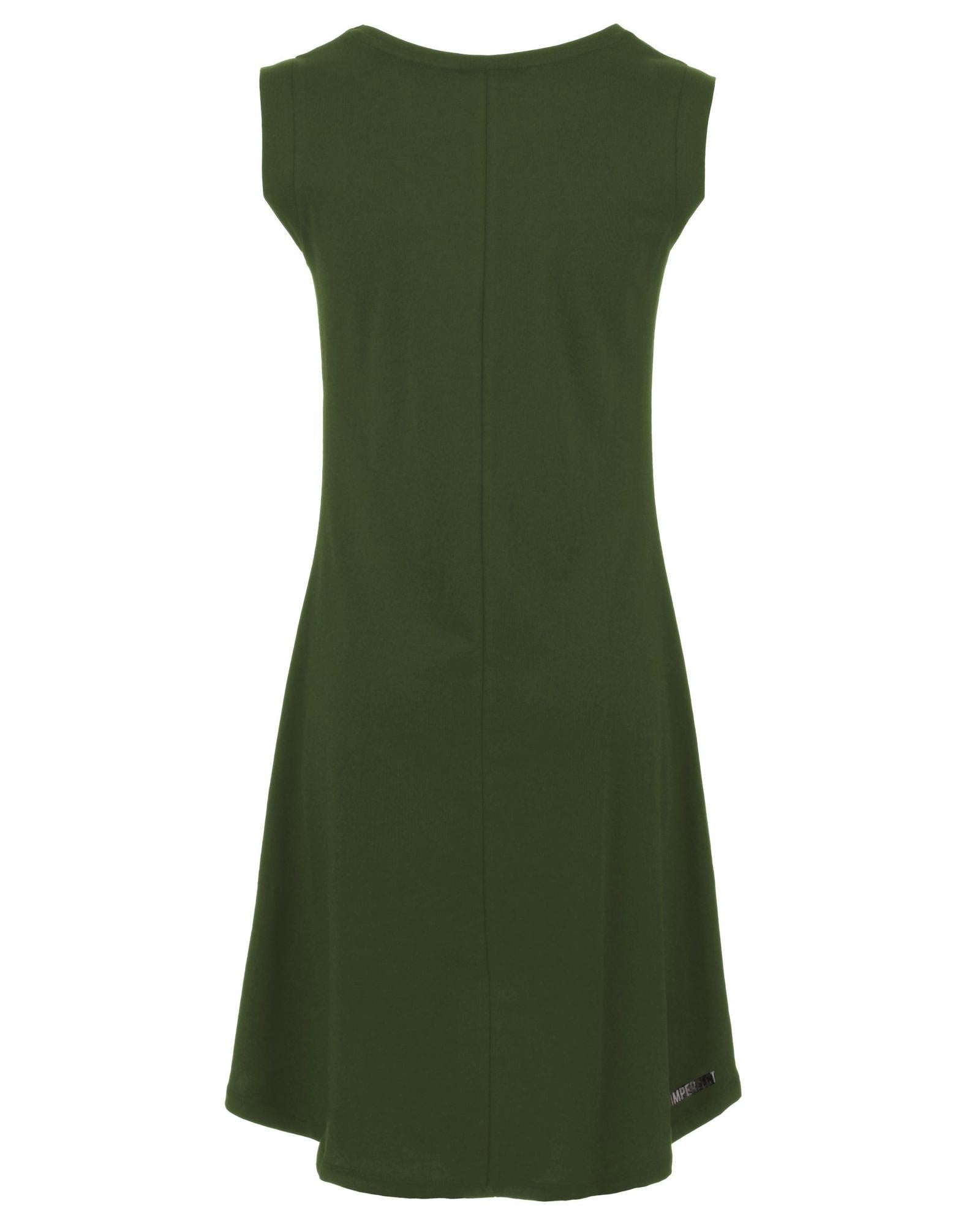 Logo-Embellished Army Green Maxi Tank Dress M Women