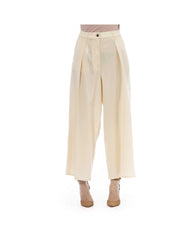 Jacob Cohen Women's Chic Beige Wool Blend Trousers - W27 US