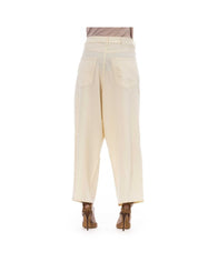 Jacob Cohen Women's Chic Beige Wool Blend Trousers - W27 US