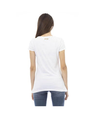 Just Cavalli Women's White Cotton Tops & T-Shirt - S