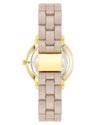 Golden Fashion Analog Watch with Rhinestone Facing One Size Women