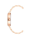 Rose Gold Metal Fashion Watch with Rhine Stone Facing One Size Women