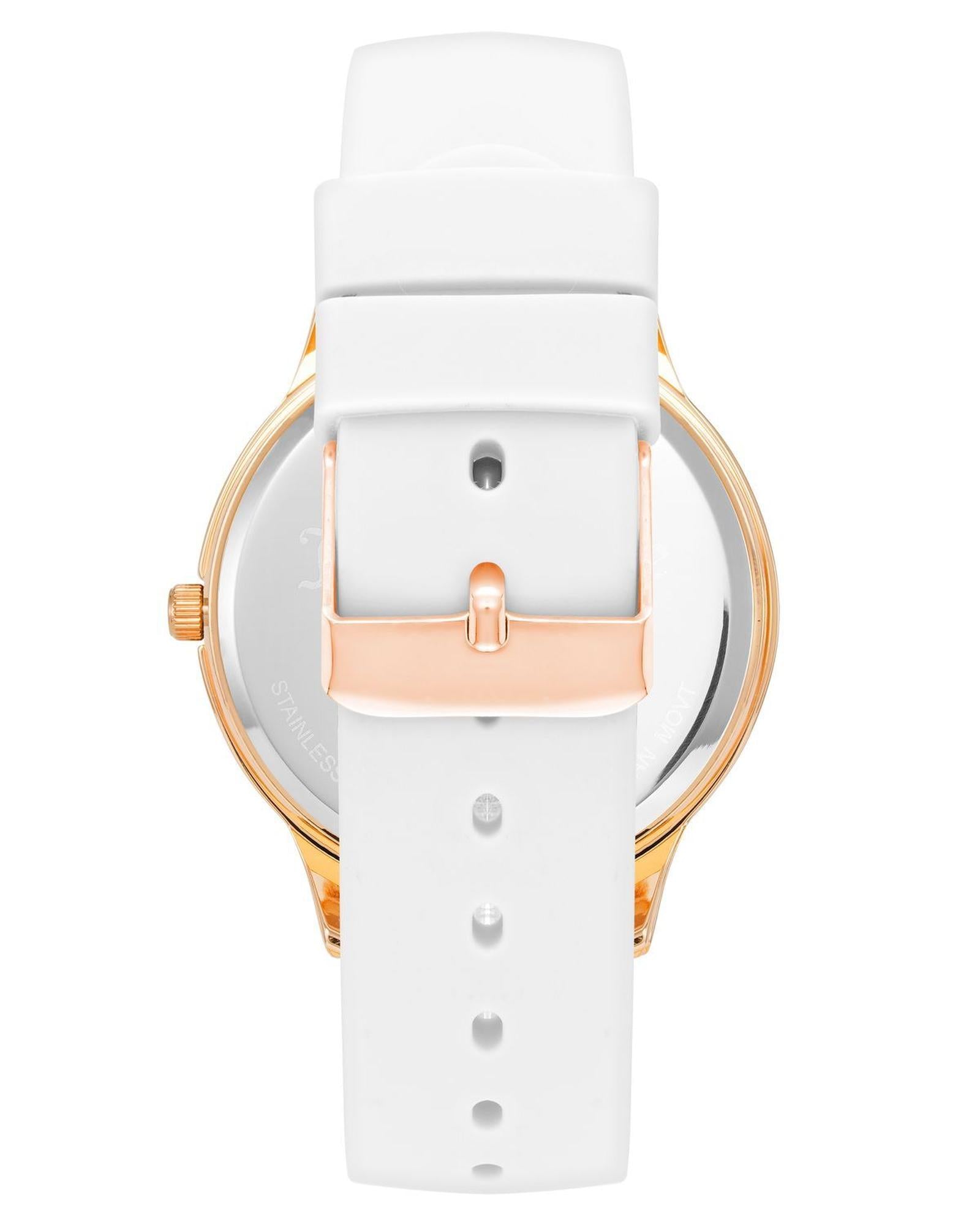 Rose Gold Analog Fashion Watch with Rhine Stone Facing One Size Women