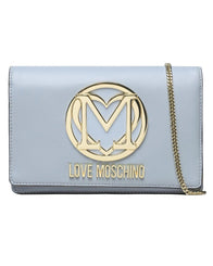 Love Moschino Women's Light Blue Artificial Leather Crossbody Bag - One Size