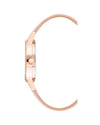 Rose Gold Fashion Quartz Watch with Leatherette Wristband One Size Women