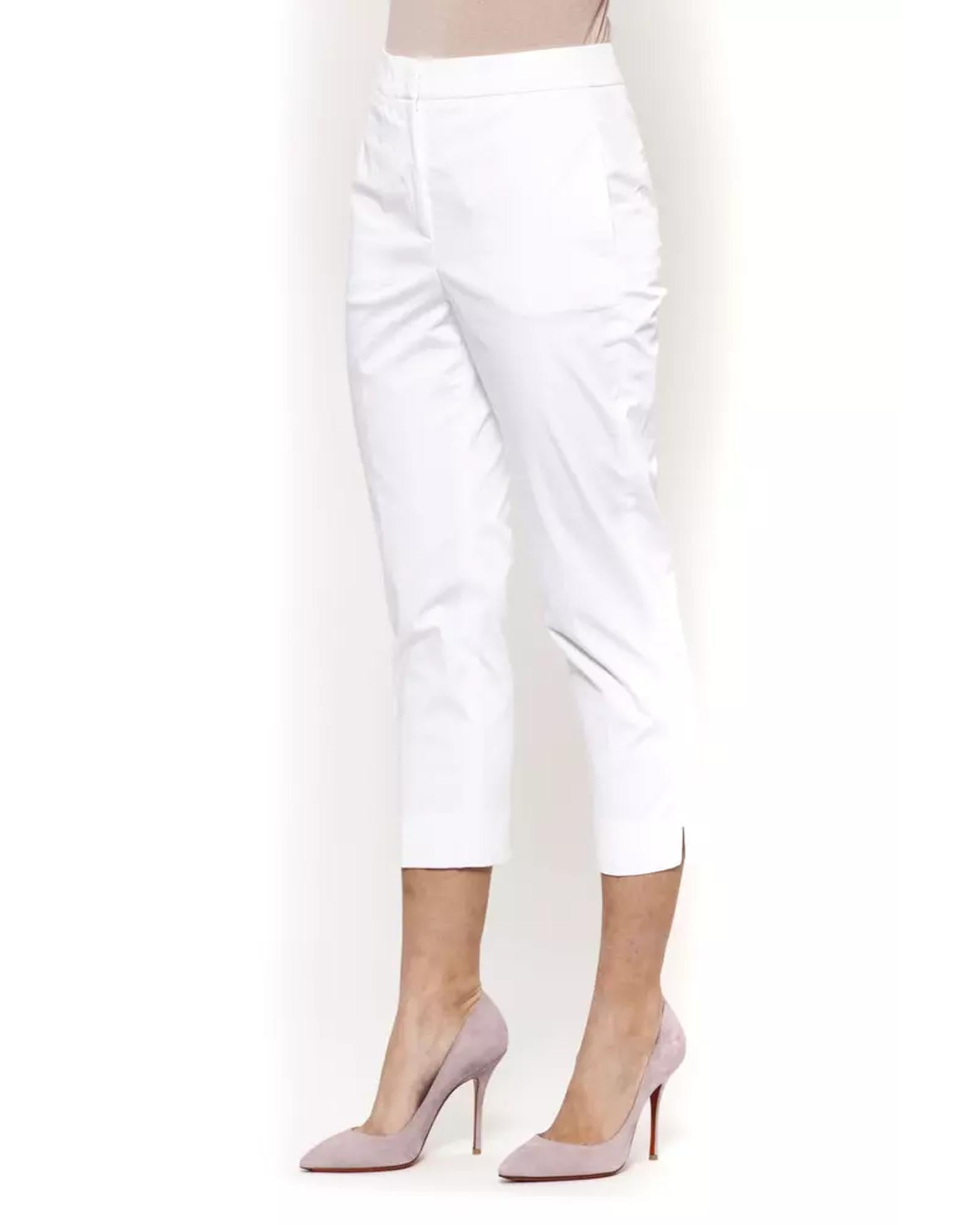 Classic Stretch Trousers with Front and Back Pockets 42 IT Women