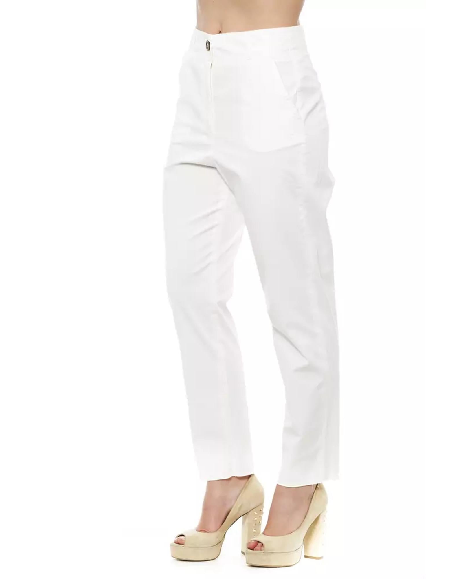 Regular Waist Trousers with Front and Back Pockets 42 IT Women