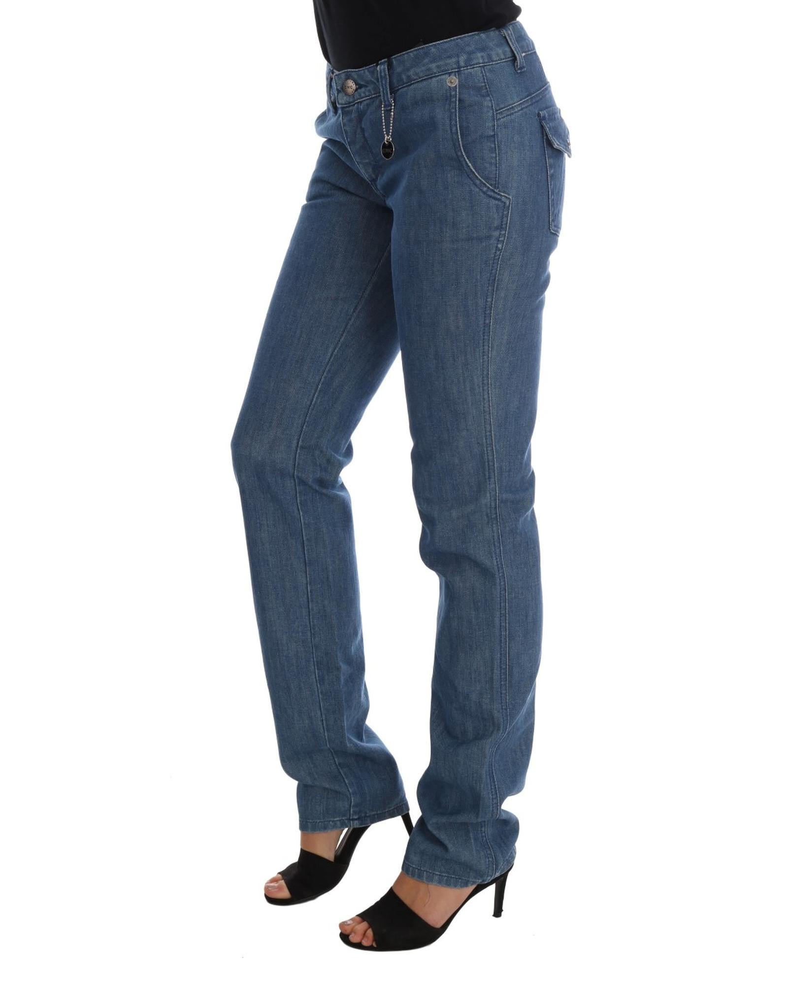 Costume National Women's Blue Wash Cotton Slim Denim Jeans - W26 US