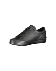 Tommy Hilfiger Men's Black Polyester Sneaker - 40 EU