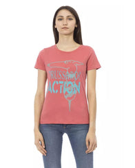 Trussardi Action Women's Pink Cotton Tops & T-Shirt - XL