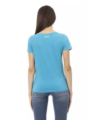 Trussardi Action Women's Light Blue Cotton Tops & T-Shirt - 2XL