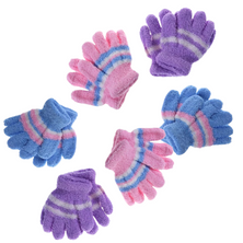 6 Pair Baby Gloves Warm Winter Full Finger Thermal Coral Fleece Kids Boys Girls