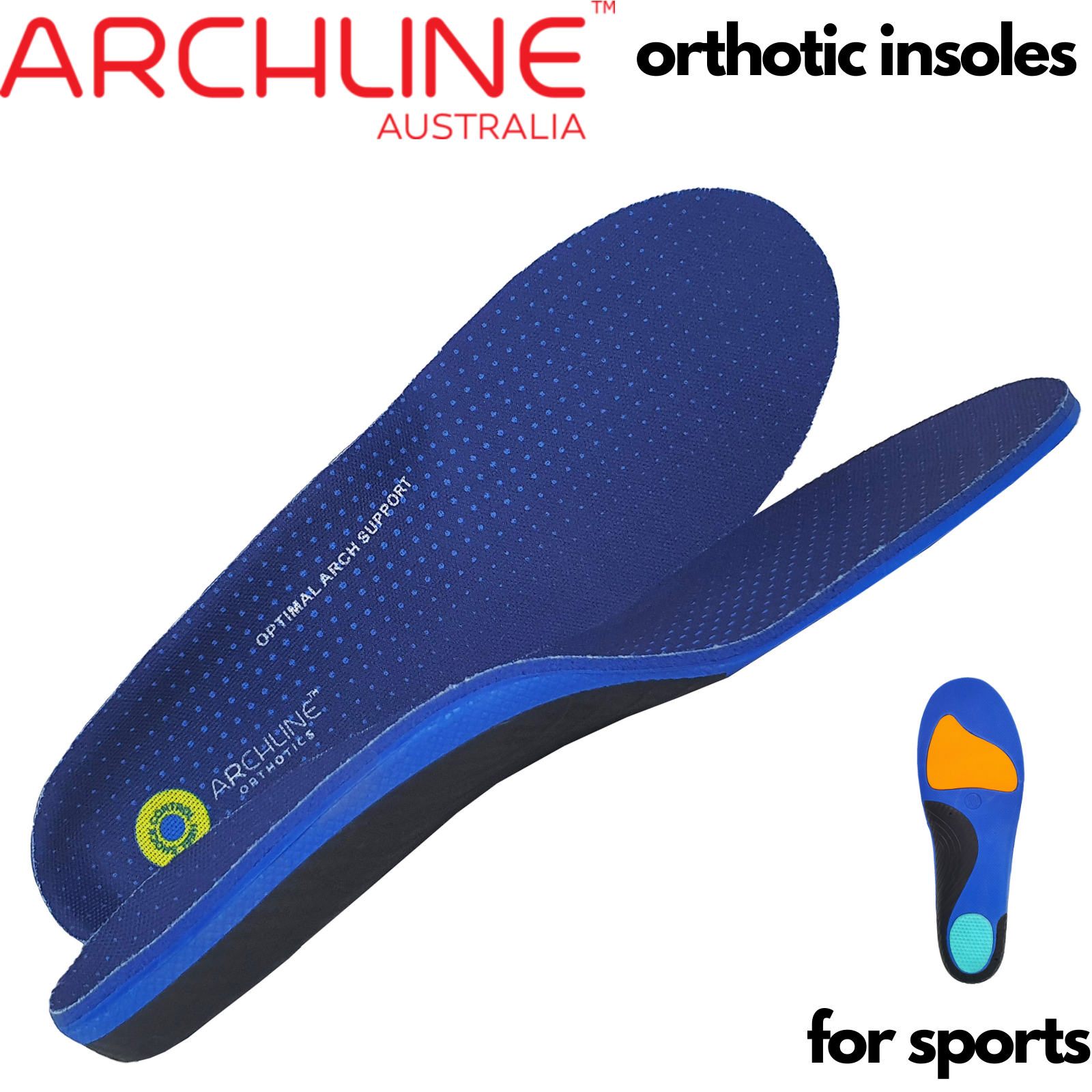 Archline Active Orthotics Full Length Arch Support Pain Relief - For Sports & Exercise - XL (EU 45-46)