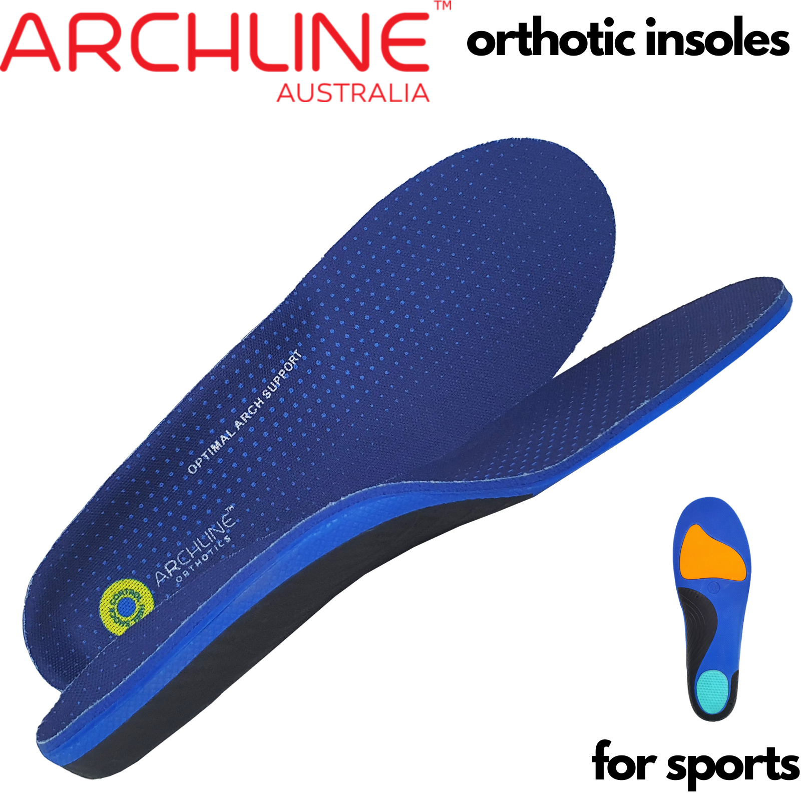 Archline Active Orthotics Full Length Arch Support Pain Relief - For Sports & Exercise - XS (EU 35-37)