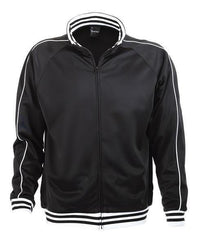 Identitee Mens Varsity Track Suit Top Jacket Jumper Long Sleeve Sunset Urban Casual - Black - XXX-Large