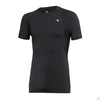 Mens DIADORA Compression Short Sleeve T Shirt Top Gym Thermal - Black - S