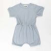 Ponchik Babies + Kids - Ribbed Cotton Romper - Capri Blue