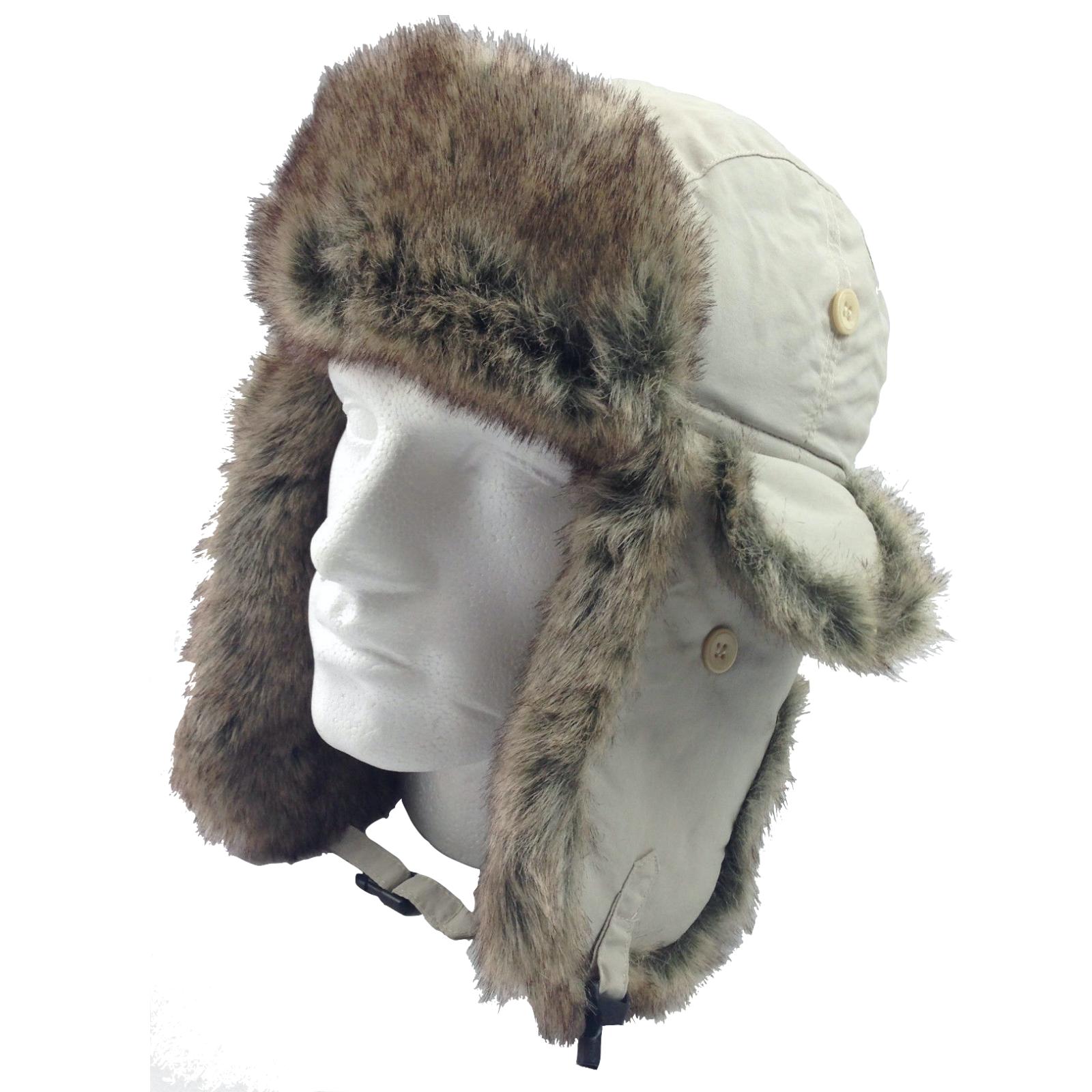 DENTS Russian Ushanka Trapper Hat Ski Army Aviator Trooper - Beige - 57cm