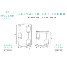 Tri-Level Square Cat Condo with Sherpa Lining