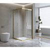 Adjustable 900x1200mm Double Sliding Door Glass Shower Screen in Gold