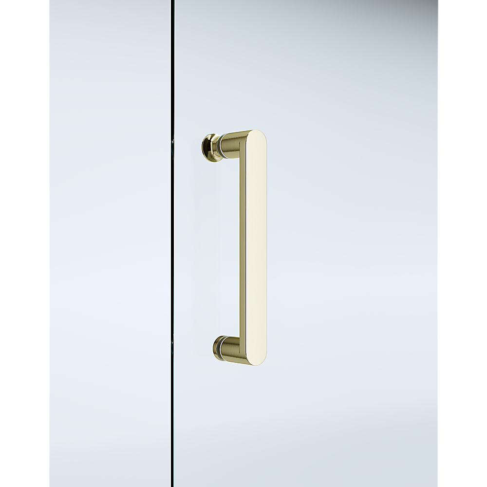 Adjustable 1200x900mm Double Sliding Door Glass Shower Screen in Gold