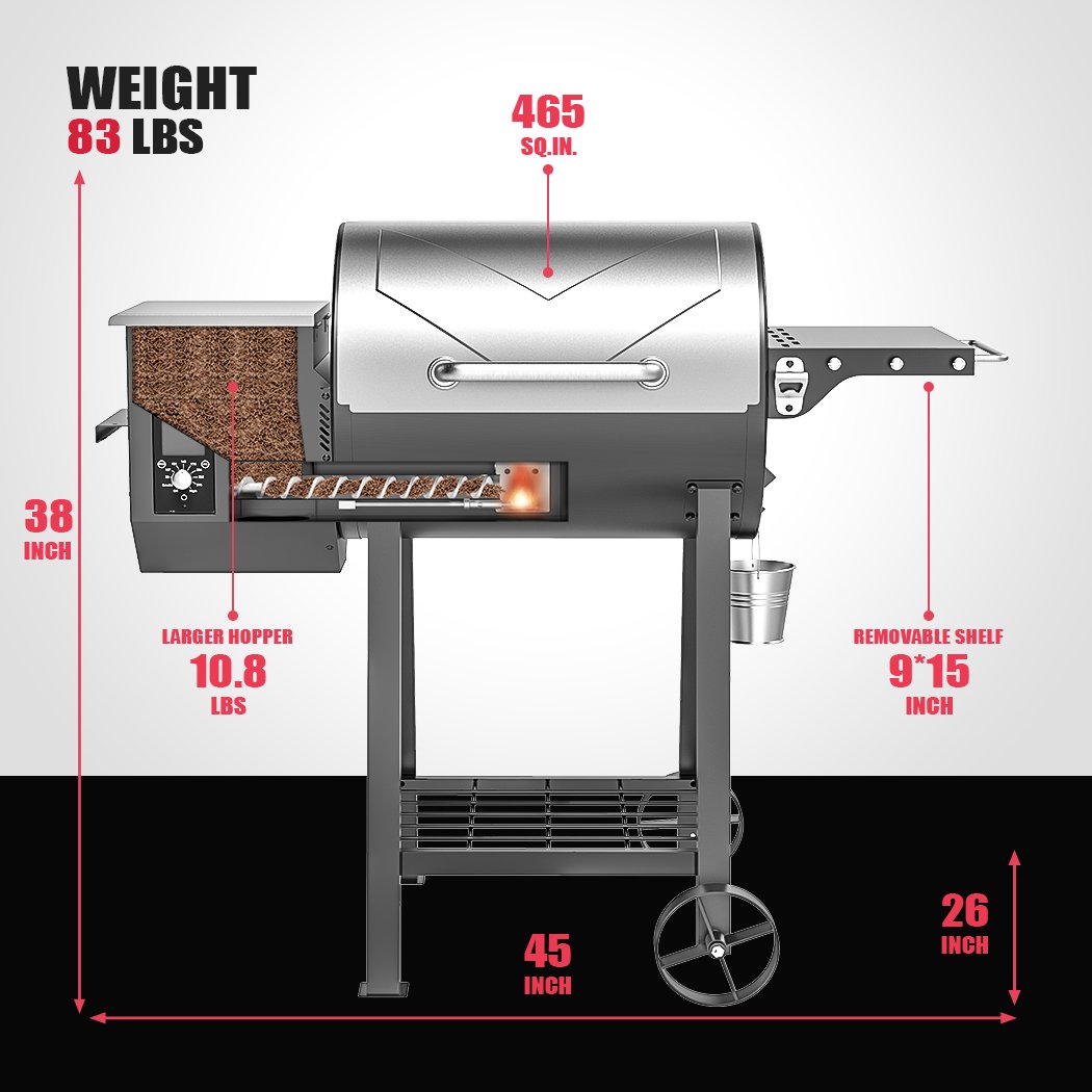 Asmoke AS500N-2 WOOD PELLET GRILL SILVER