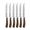 ASMOKE STEAK KNIFE SET OF 4, PAKKAWOOD HANDLE