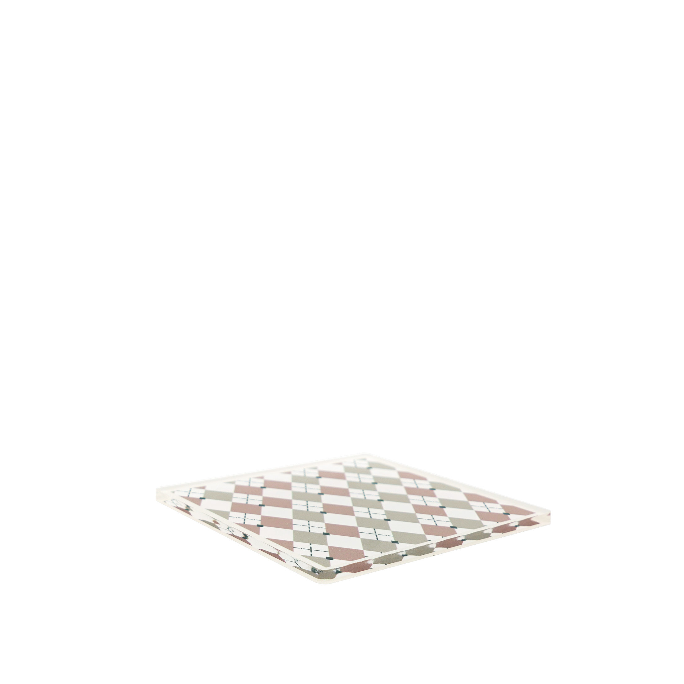 Cassette Checkboard Coaster white