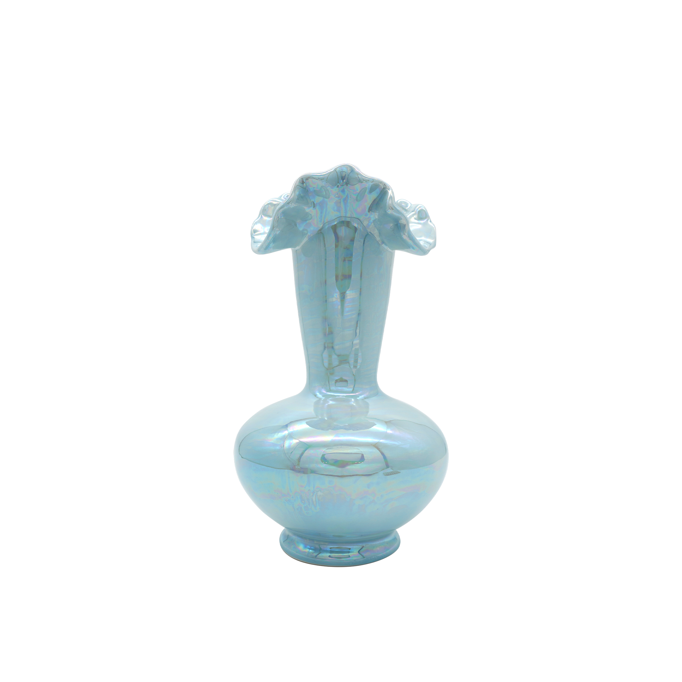 Mermaid Iridescent Ceramic Vase Blue