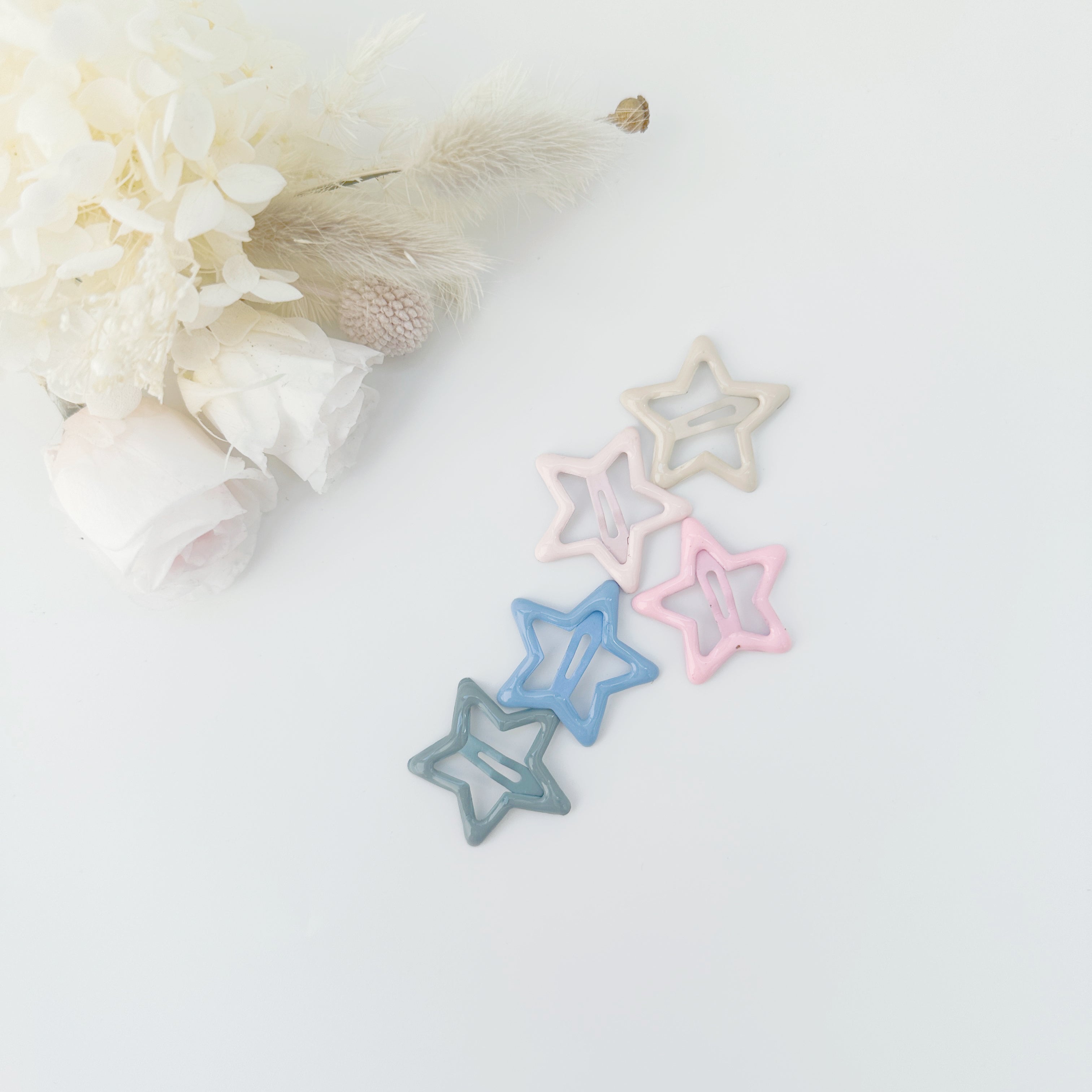 MANGO JELLY Butter Cream Hair Clips Collection - Ice cream Stars - One Pack